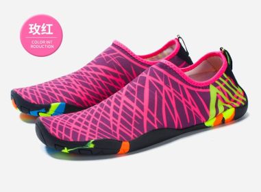 2022 Sports Water Sneakers Unisex Swimming Aqua Seaside Slippers Surf Upstream Light Quick-Drying Beach Water Shoes (Color: RRd, Shoe Size: 37)