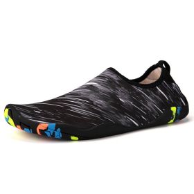 2022 Sports Water Sneakers Unisex Swimming Aqua Seaside Slippers Surf Upstream Light Quick-Drying Beach Water Shoes (Color: Bk, Shoe Size: 36)