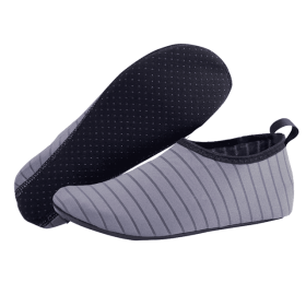 Water Shoes Men Women Skin Socks Aqua Surf Beach Yoga Swim Barefoot Quick-Dry (Color: Gray, size: XL / Men 7 / Women 8)