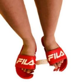 Women Flat Sandals (Color: Red, size: 9 US)